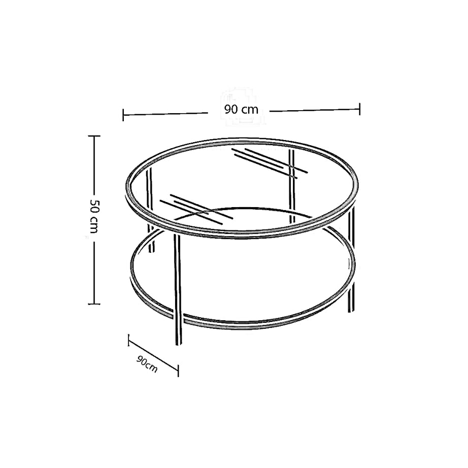 ترابيزة قهوة ستيل، 90*50 سم