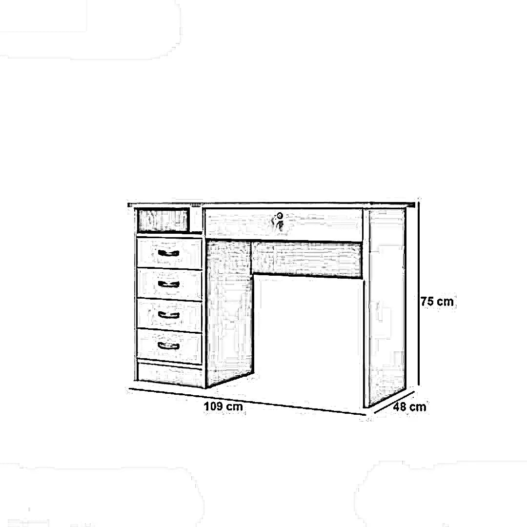 مكتب خشب ام دي اف، 109*48*75 سم