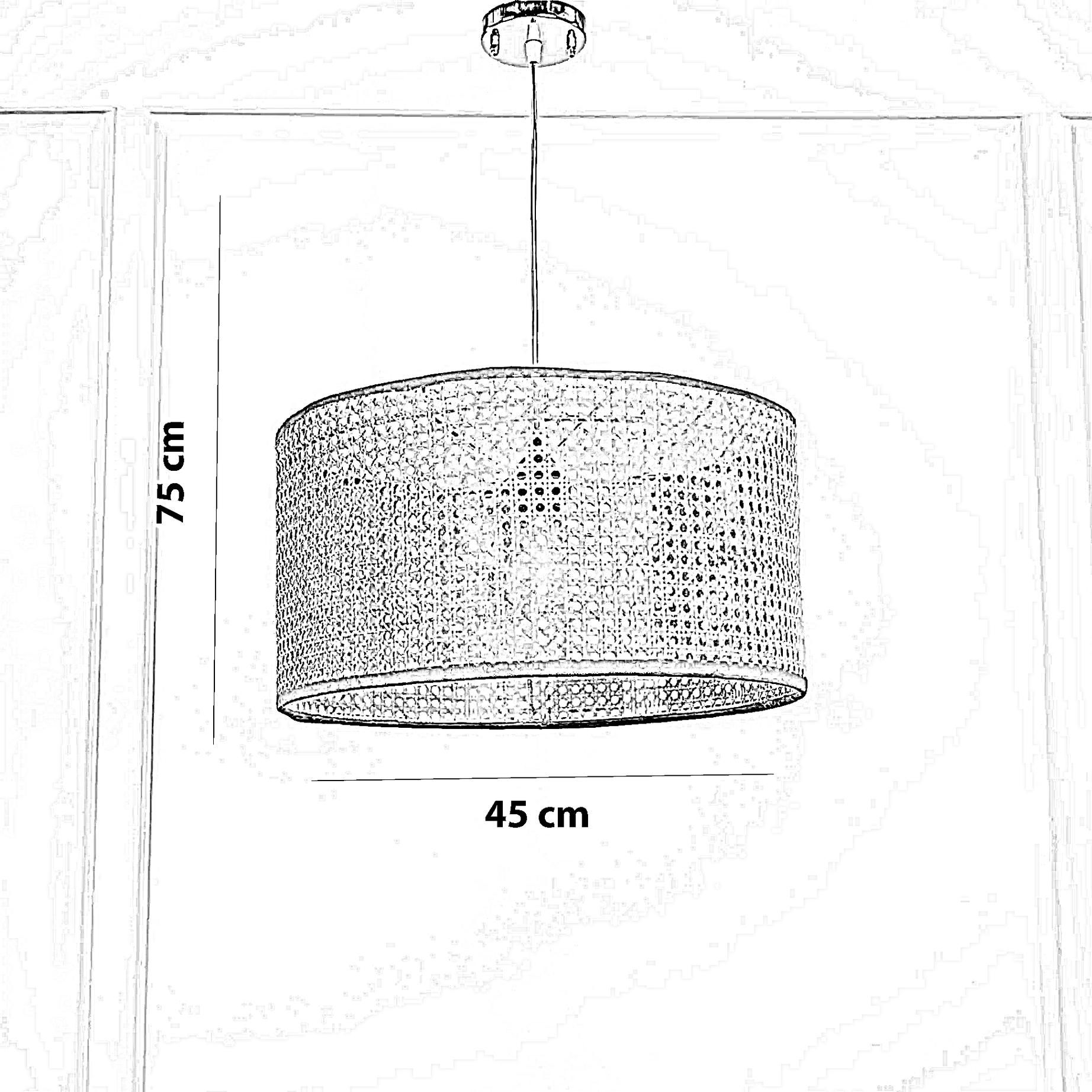نجفة روطان، 45*75 سم