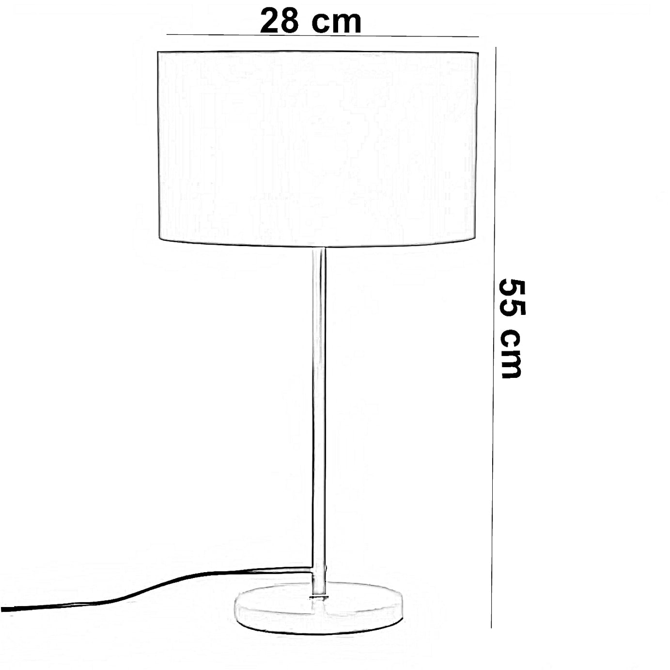 أباجورة معدن، 28*55 سم