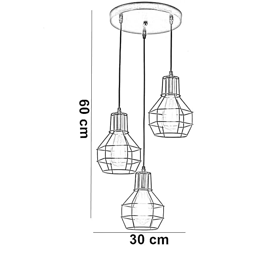 نجفة ستيل، 30*60 سم