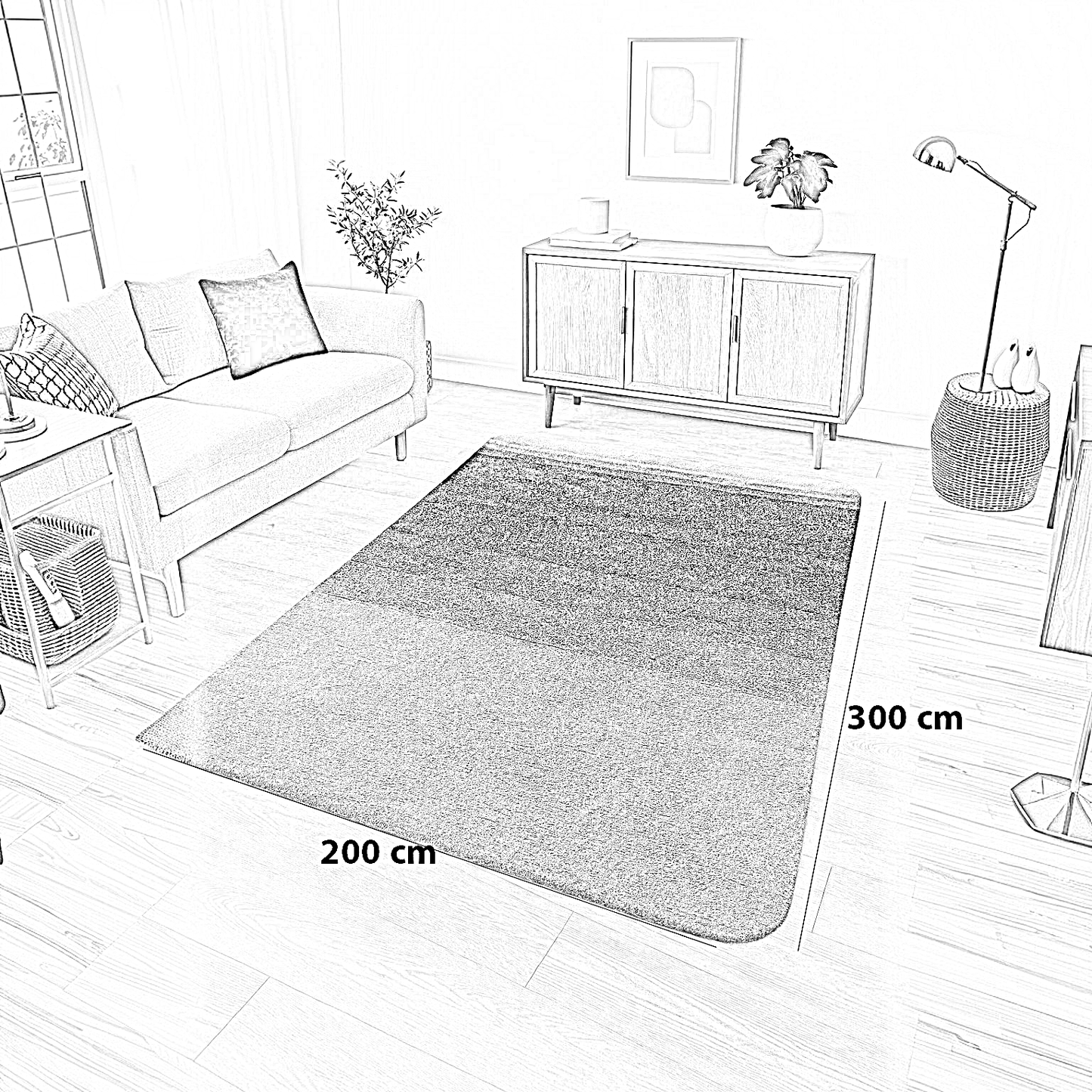 سجادة قطن و حرير، 200*300 سم