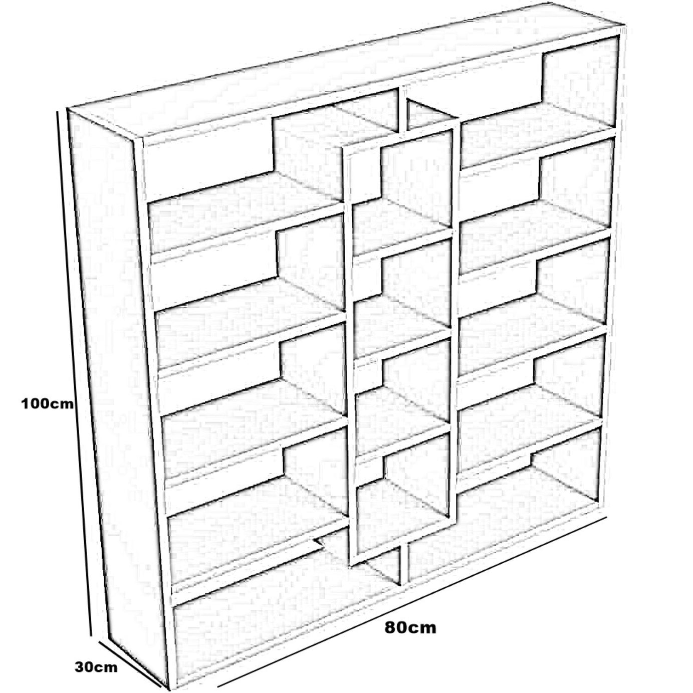 وحدة تخزين، خشب ام دي اف، 80*30*100 سم