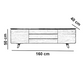 ترابيزة تليفزيون خشب ام دي اف، 160*40*50 سم