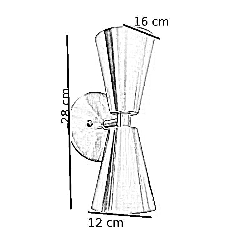 أبليك حائط ستيل، 16*12*28 سم