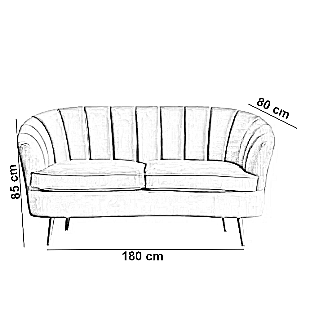 كنبة خشب زان أحمر، 180*80*85 سم