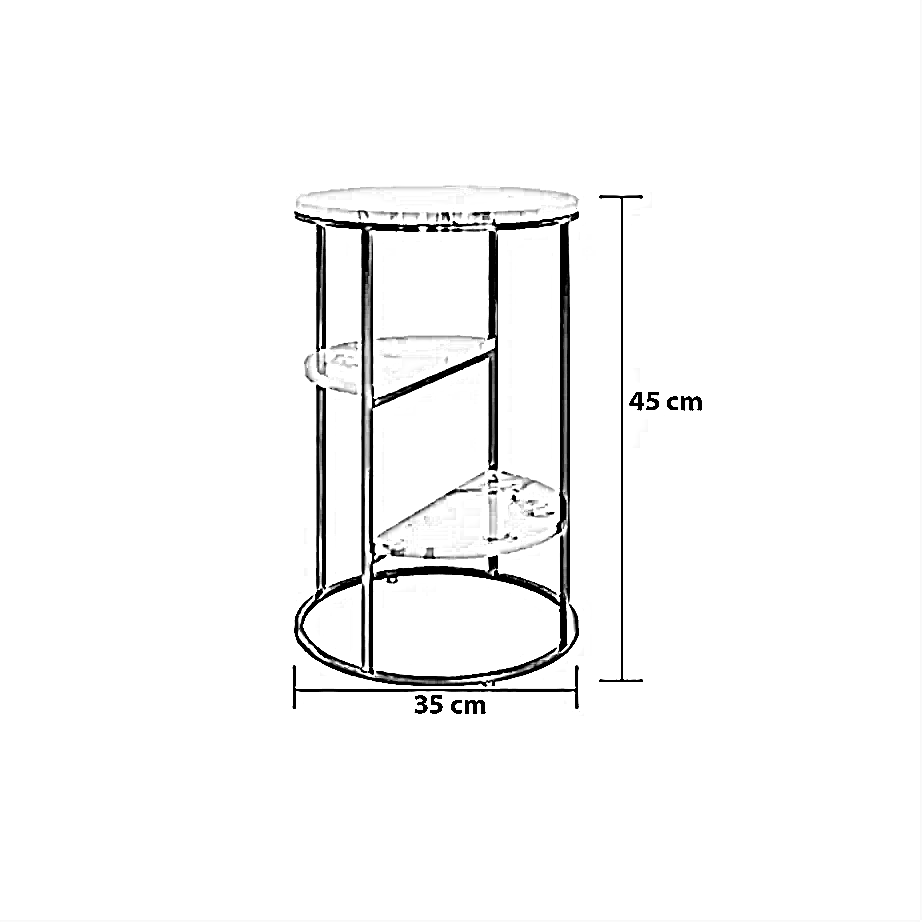 ترابيزة قهوة ستيل، 35*45 سم