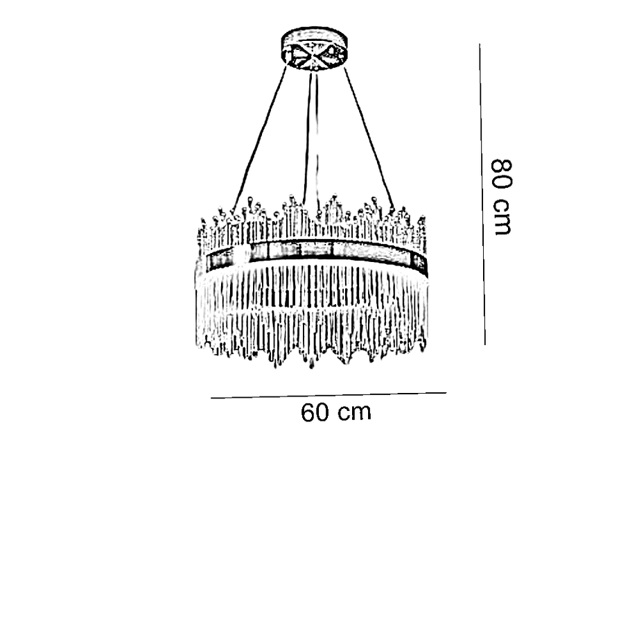 نجفة ستيل، 60*80 سم- ذهبي