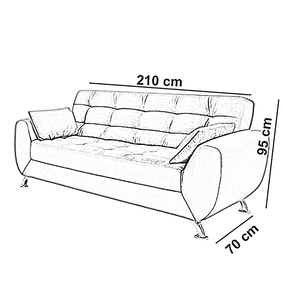 كنبة خشب زان أحمر، 210*70*95 سم