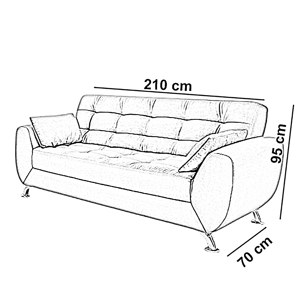 كنبة خشب زان أحمر، 210*70*95 سم