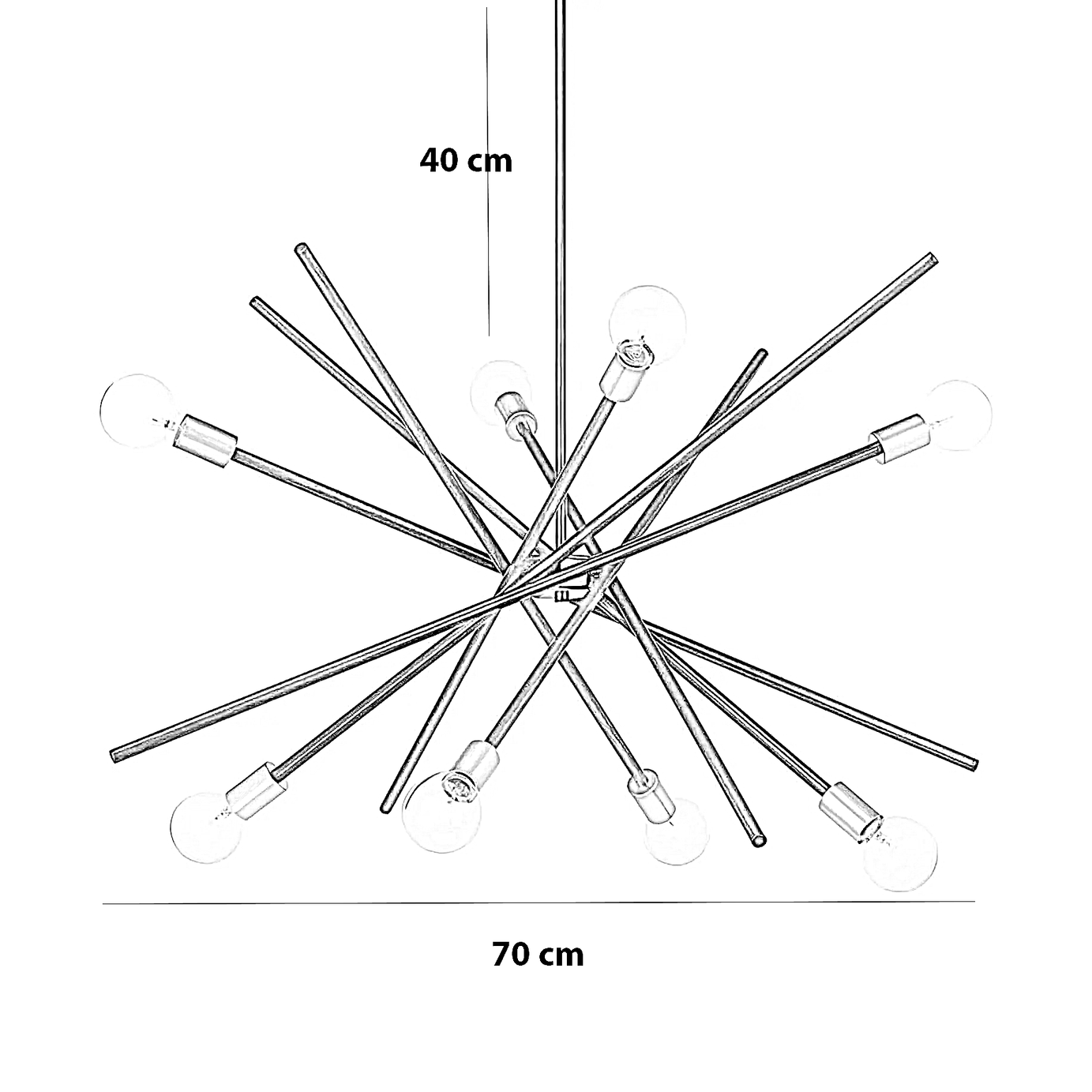 نجفة معدن، 70*40 سم