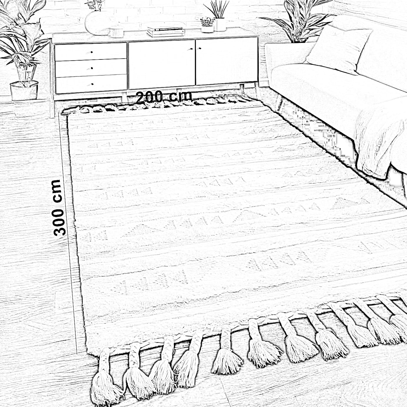 سجادة صوف، 200*300 سم