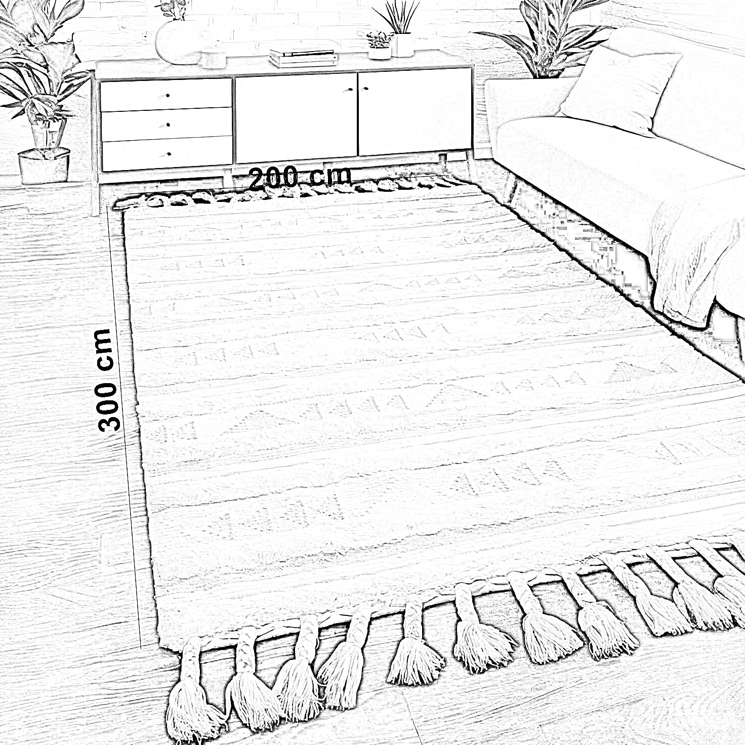 سجادة صوف، 200*300 سم