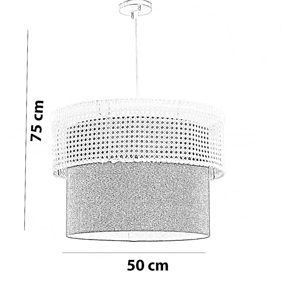 نجفة راتان، 50*75 سم