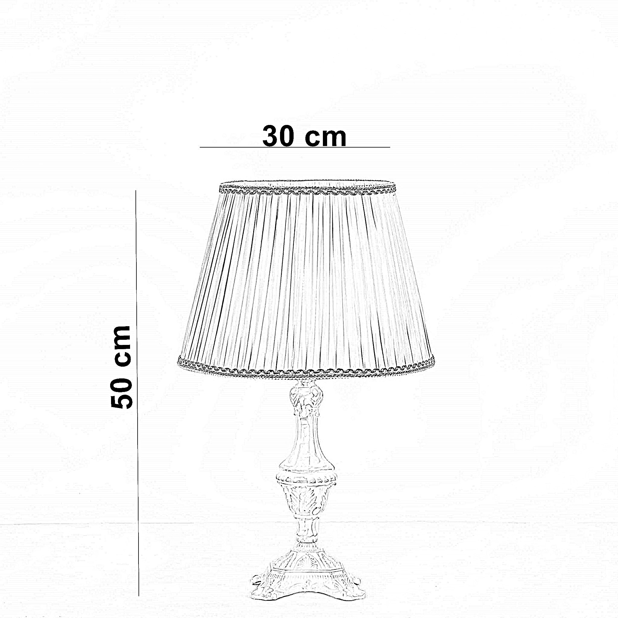 أباجورة ألمنيوم، 30*50 سم