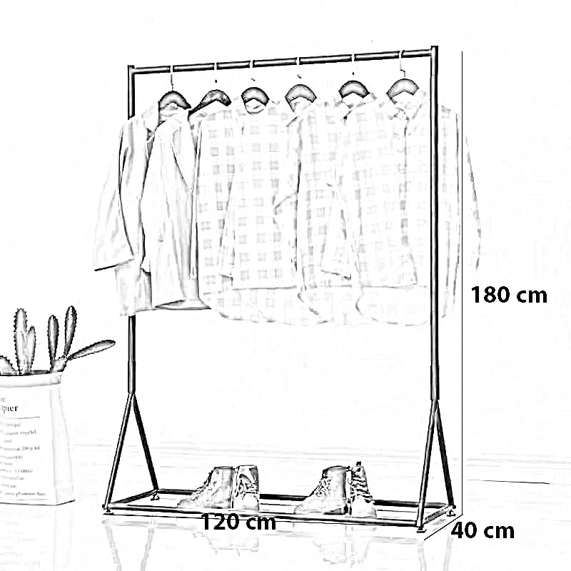 شماعة ملابس ستيل، 120*40*180 سم