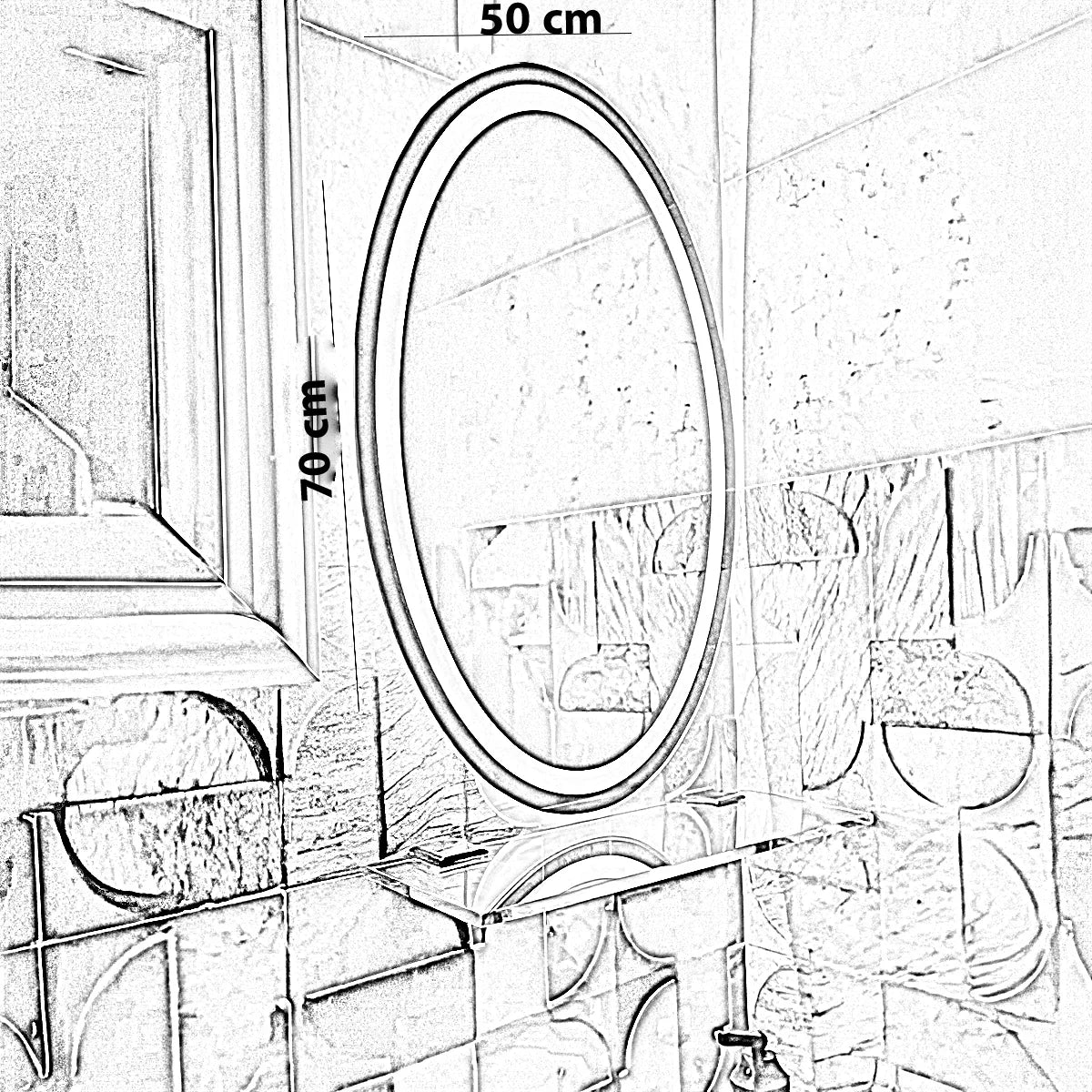 مرايا حائط، 50*70 سم