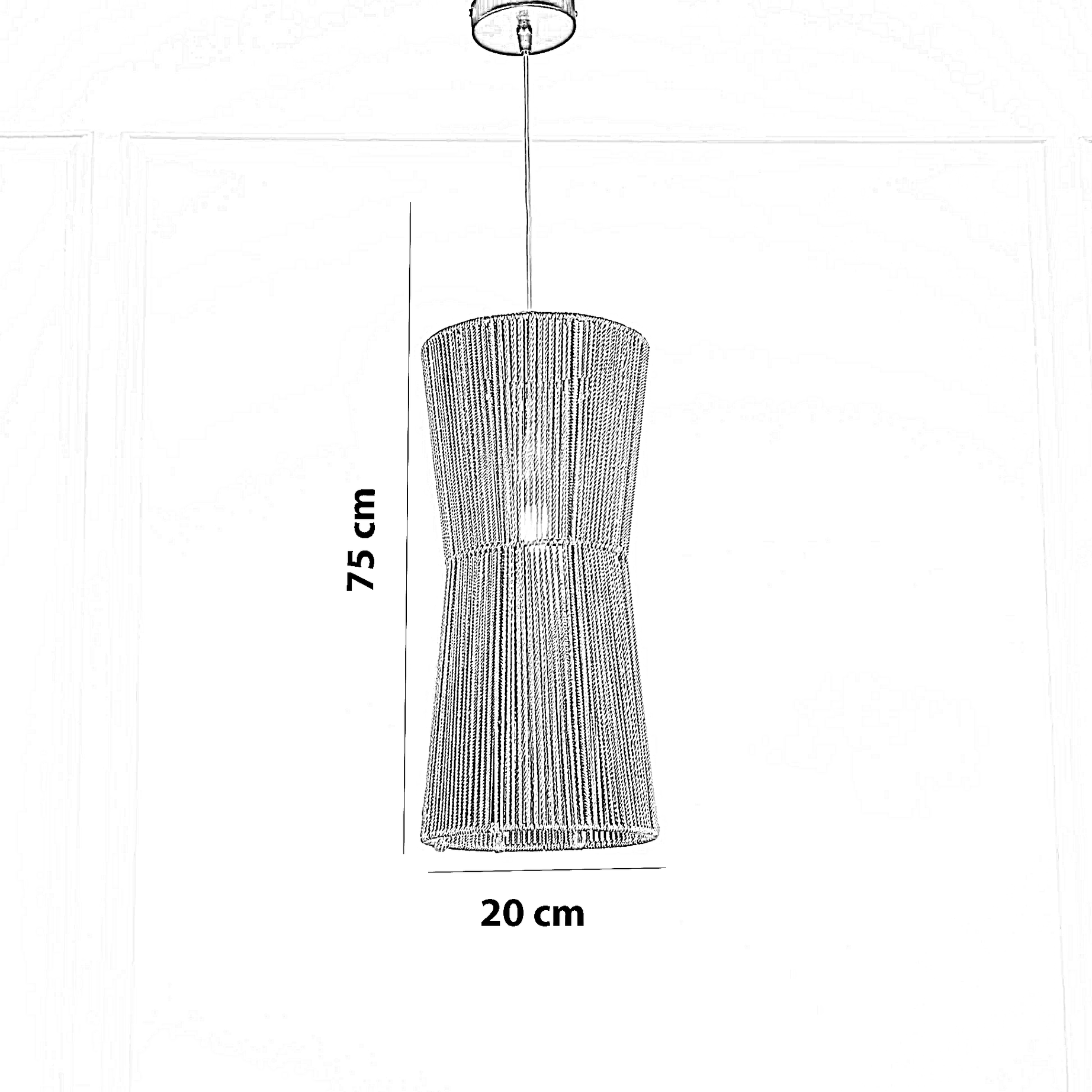 نجفة قماش، 20*75 سم