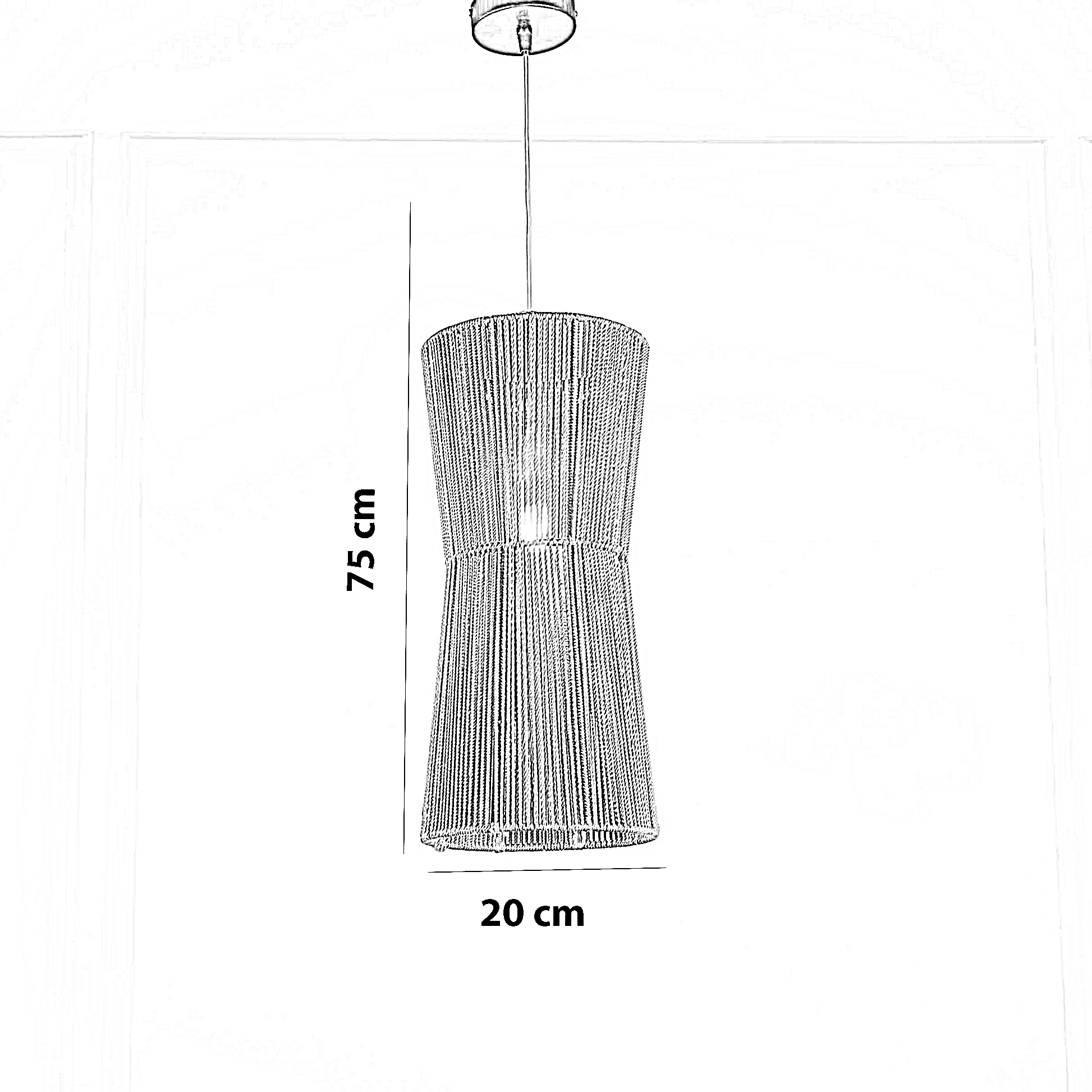 نجفة قماش، 20*75 سم