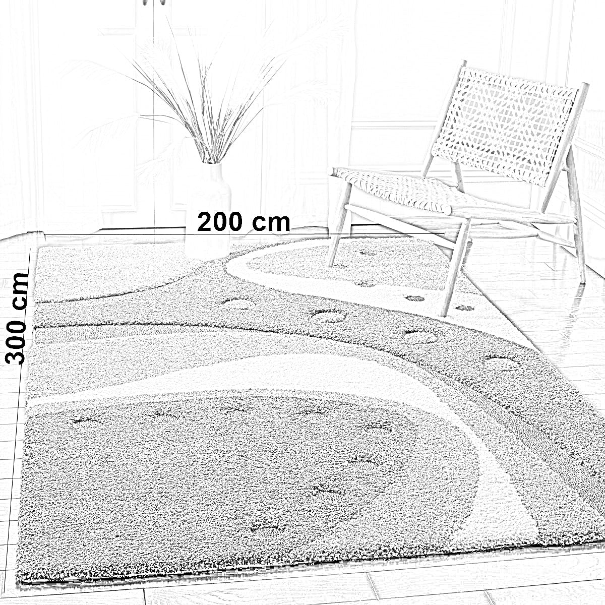 سجادة قطن و حرير، 200*300 سم