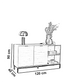 بوفيه خشب ام دي اف، 120*40*90 سم