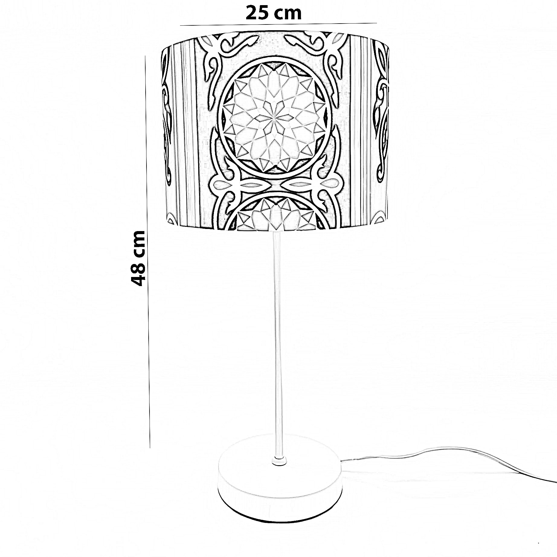 أباجورة رمضانية قماش، 25*48 سم
