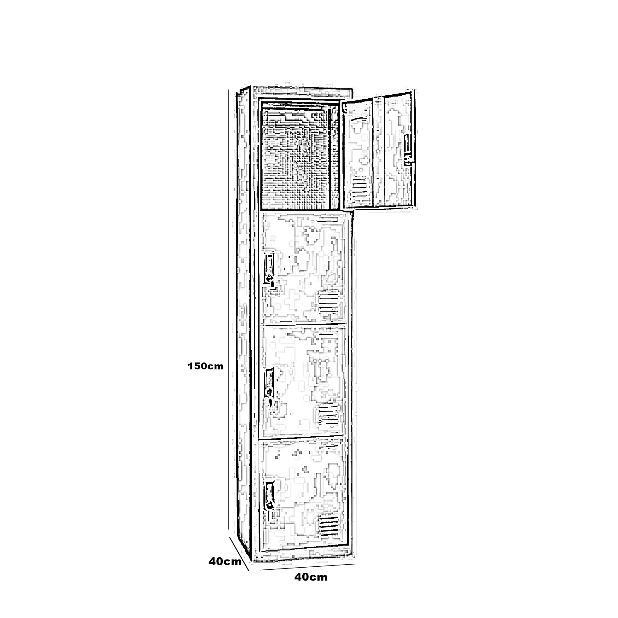 وحدة ادراج معدنية 40*40*150 سم