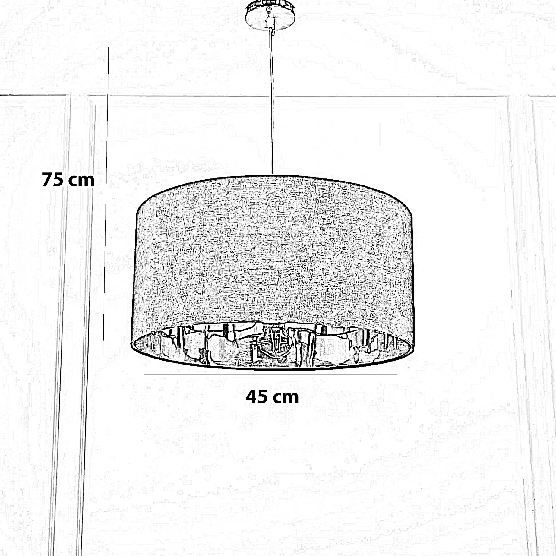نجفة قماش، 45*75 سم