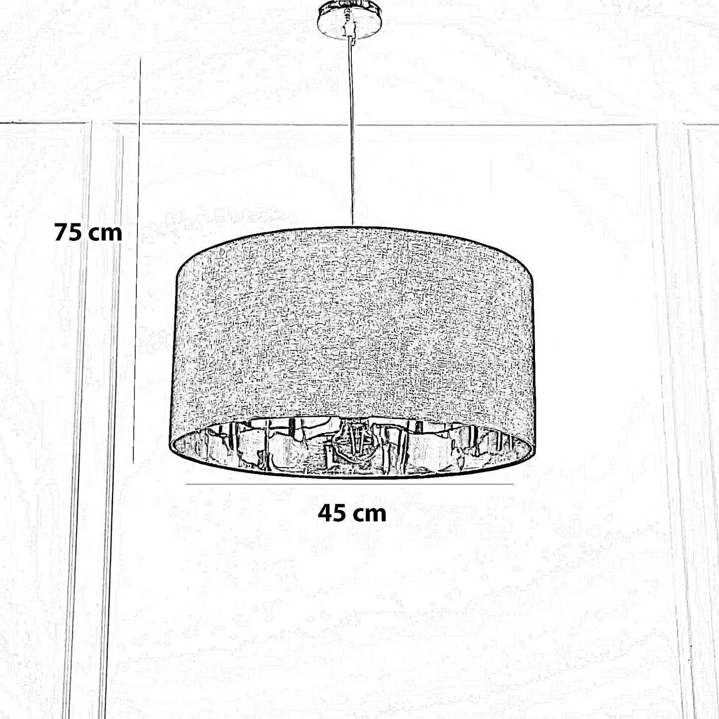نجفة قماش، 45*75 سم