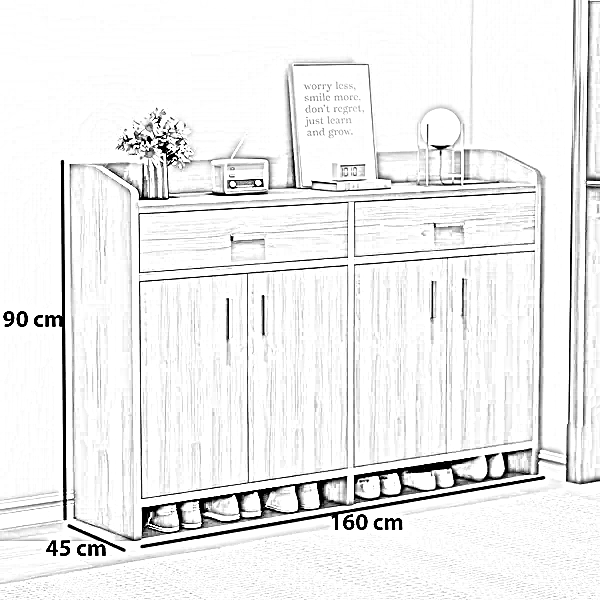 جزامة خشب ام دي اف، 160*45*90 سم