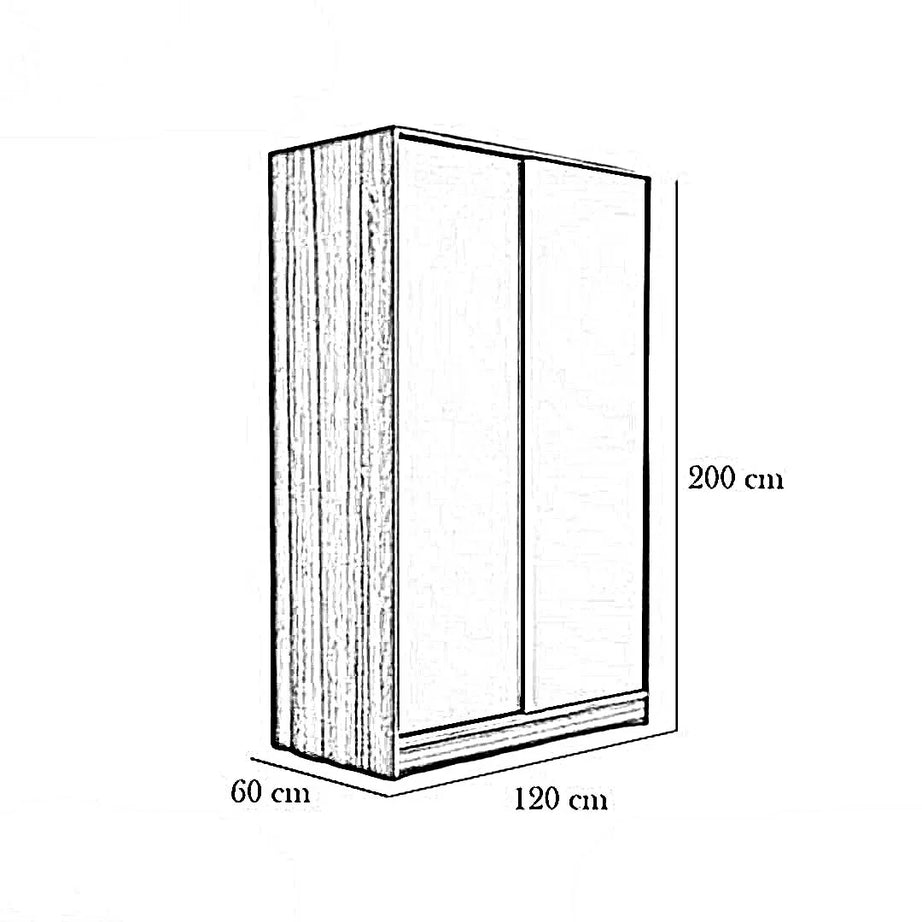 دولاب خشب ام دي اف، 120*60*200 سم