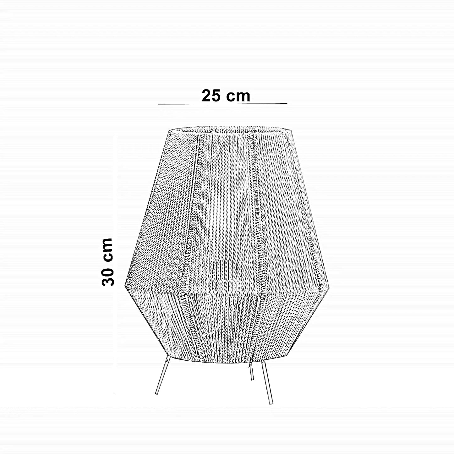 أباجورة معدن، 25*30 سم
