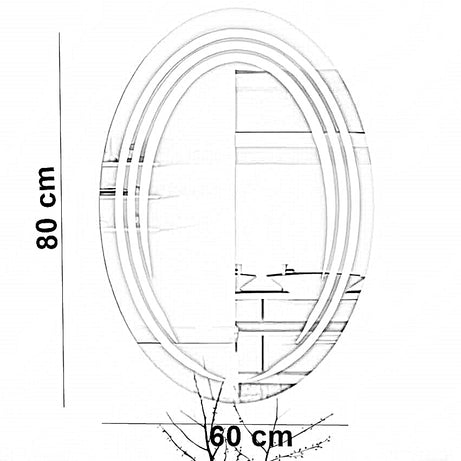 مرايا ليد، 60*80 سم