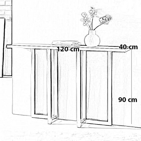 كونسول معدن، 120*40*90 سم
