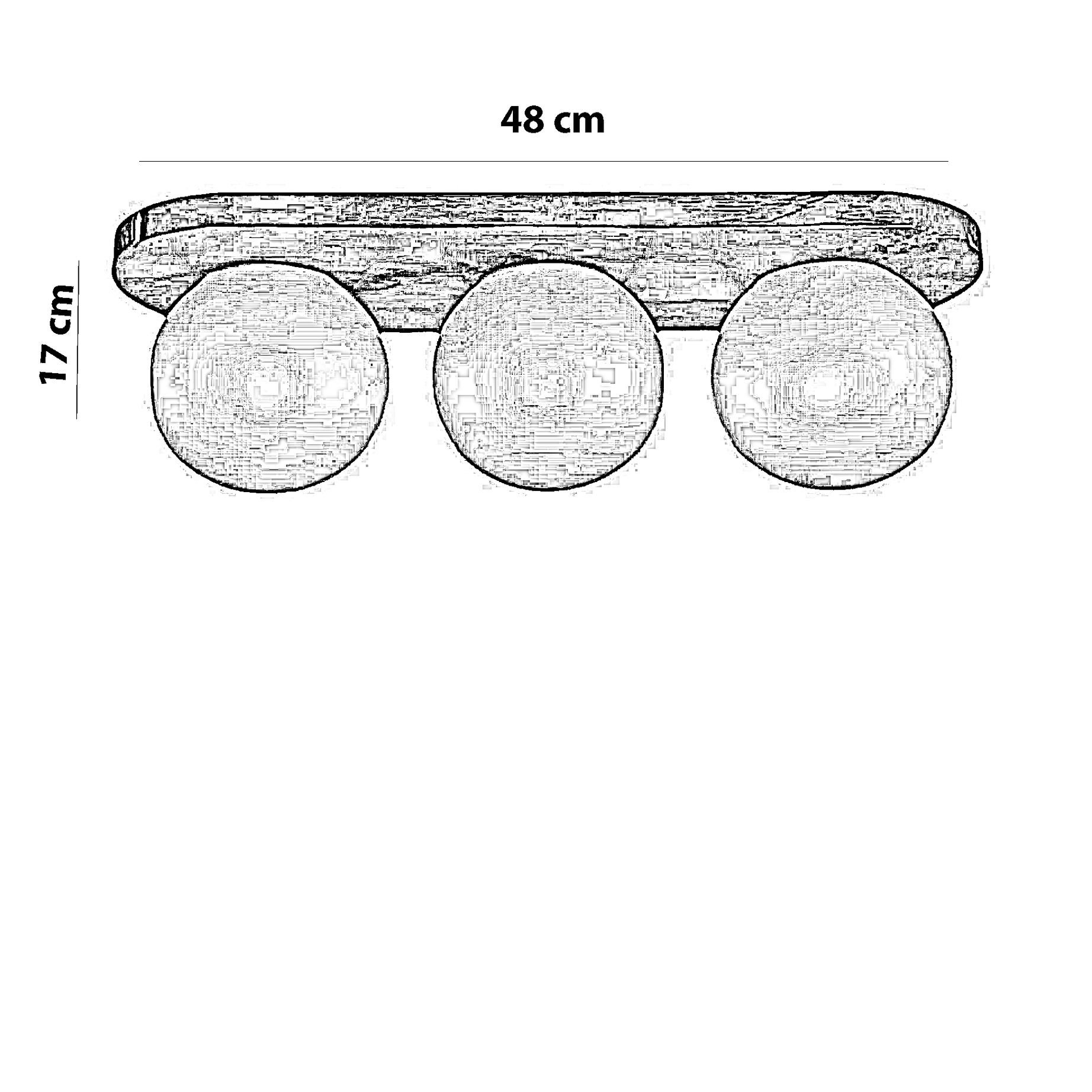 نجفة خشب زان، 48*17 سم