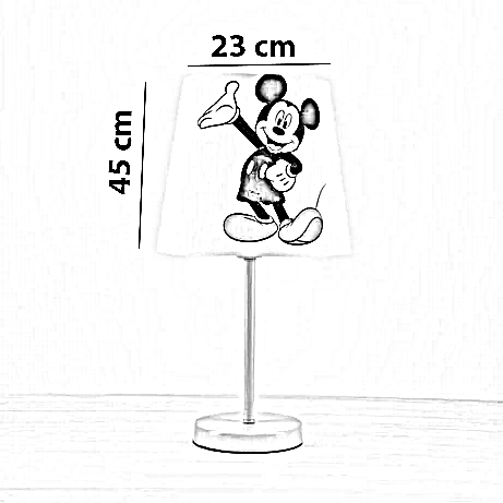 أباجورة أطفال معدن، 23*45 سم