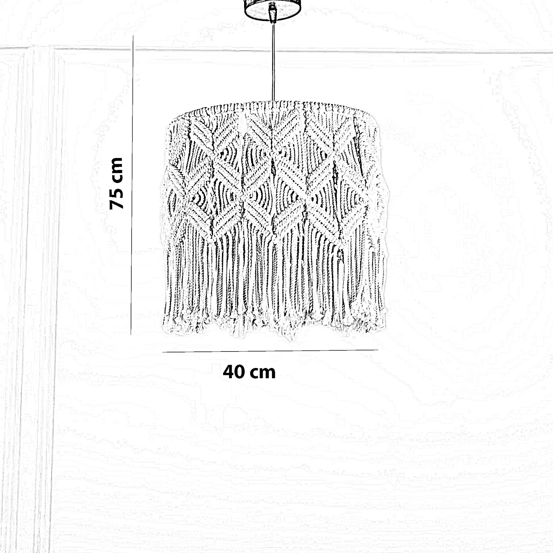 نجفة قماش، 40*75 سم