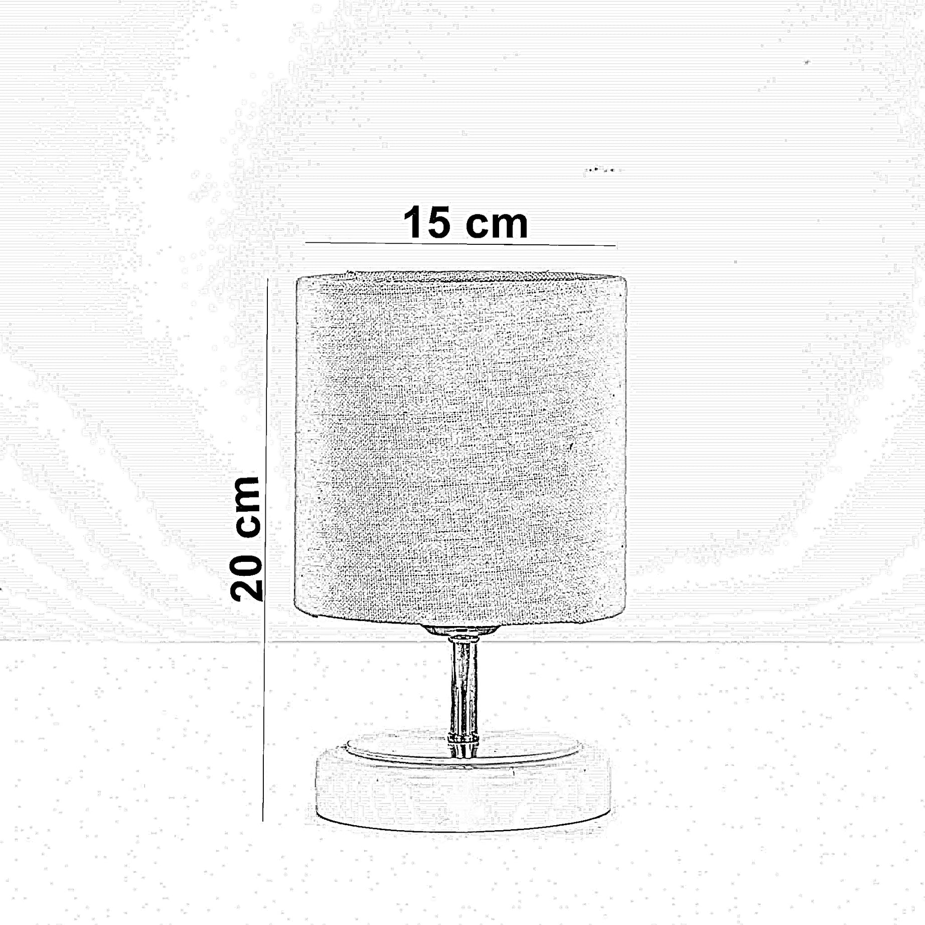 أباجورة خشب زان، 15*20 سم