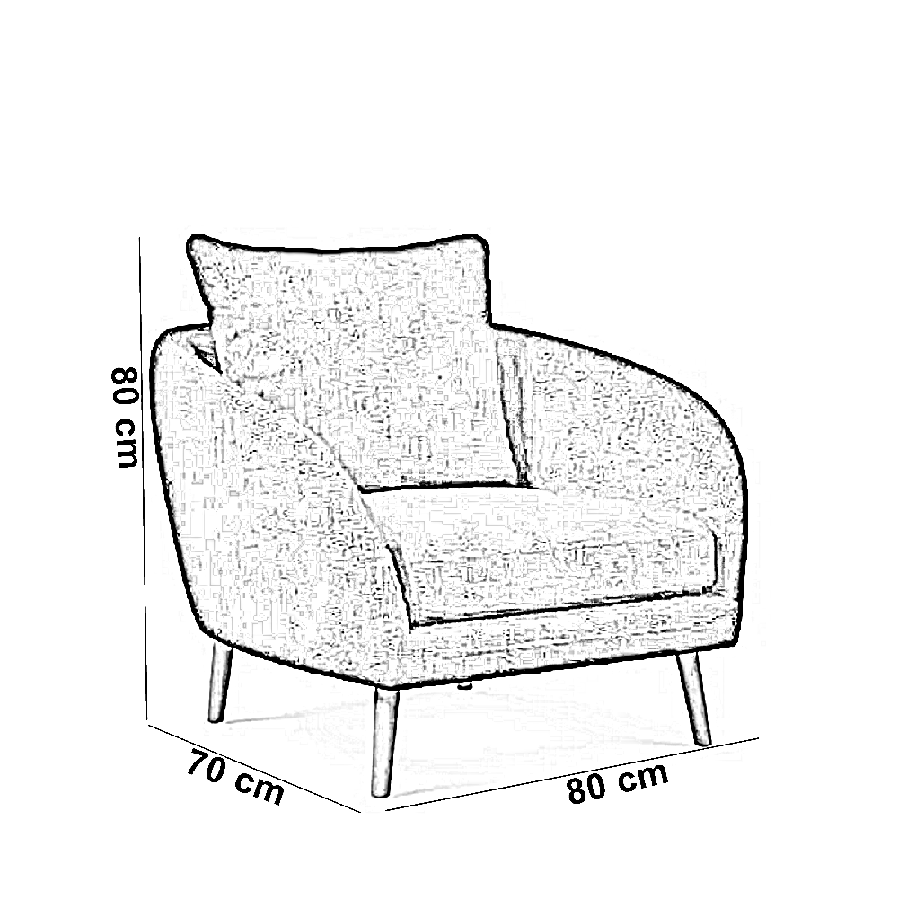 كرسي خشب زان، 80*70*80 سم