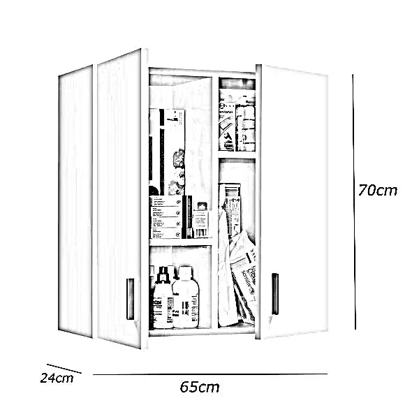 وحدة تخزين ام دي اف، 65*24*70 سم