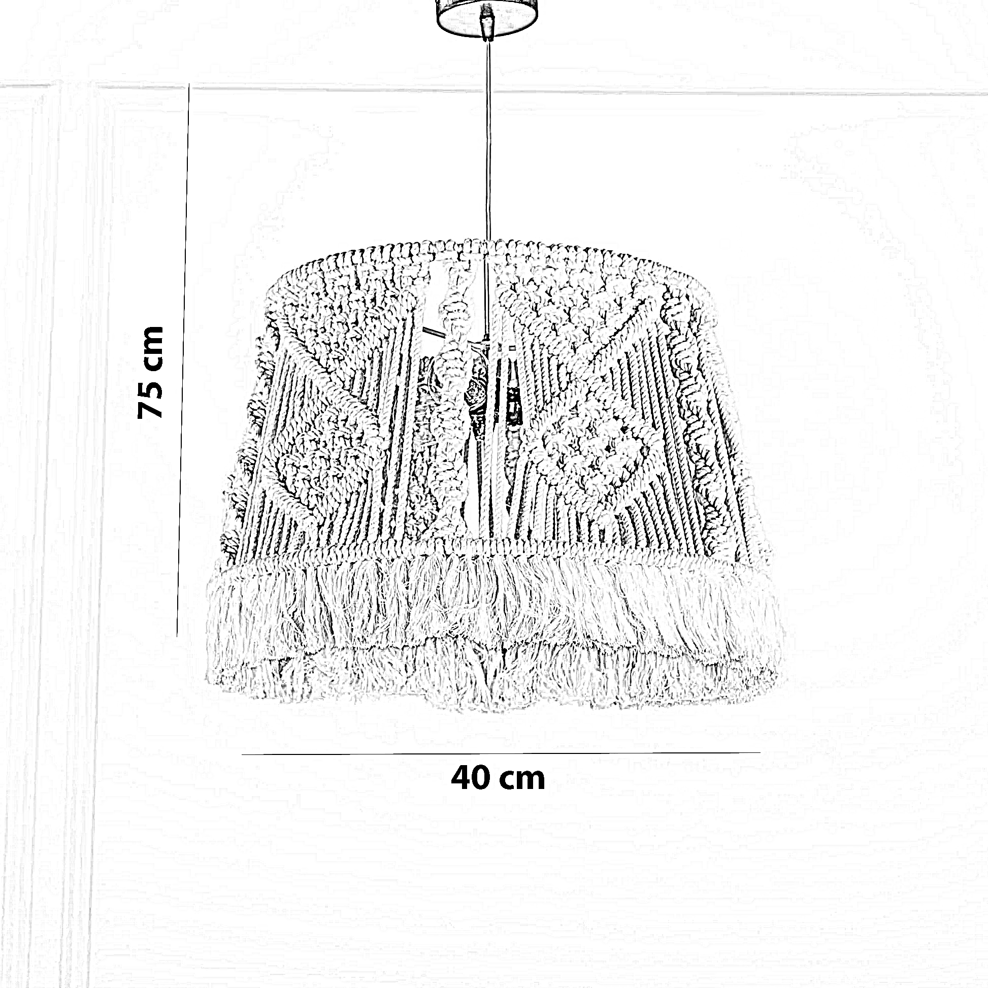 نجفة قماش، 40*75 سم
