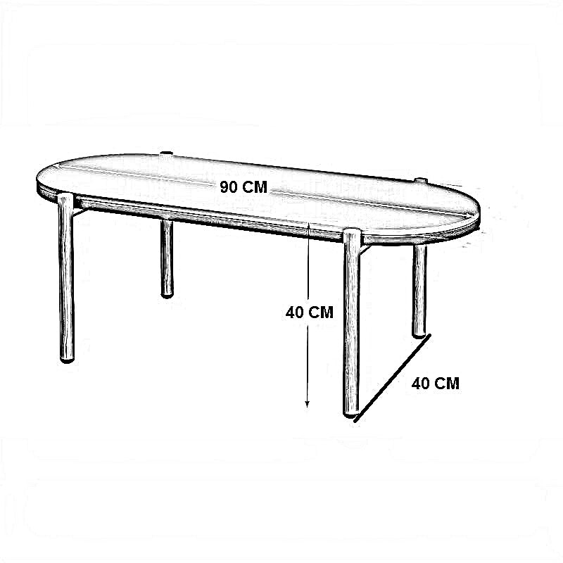 طقم ترابيزات خارجية ستيل و ام دي اف، قطعتين