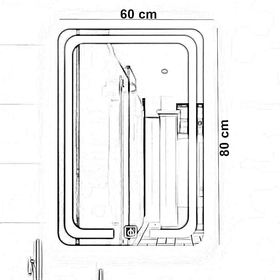 مرايا سمارت، 80*60 سم