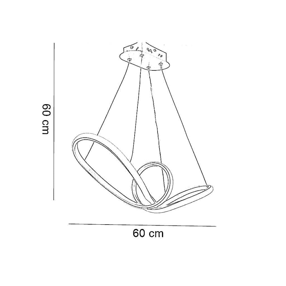 نجفة معدن و رابر، 60*60 سم- أسود