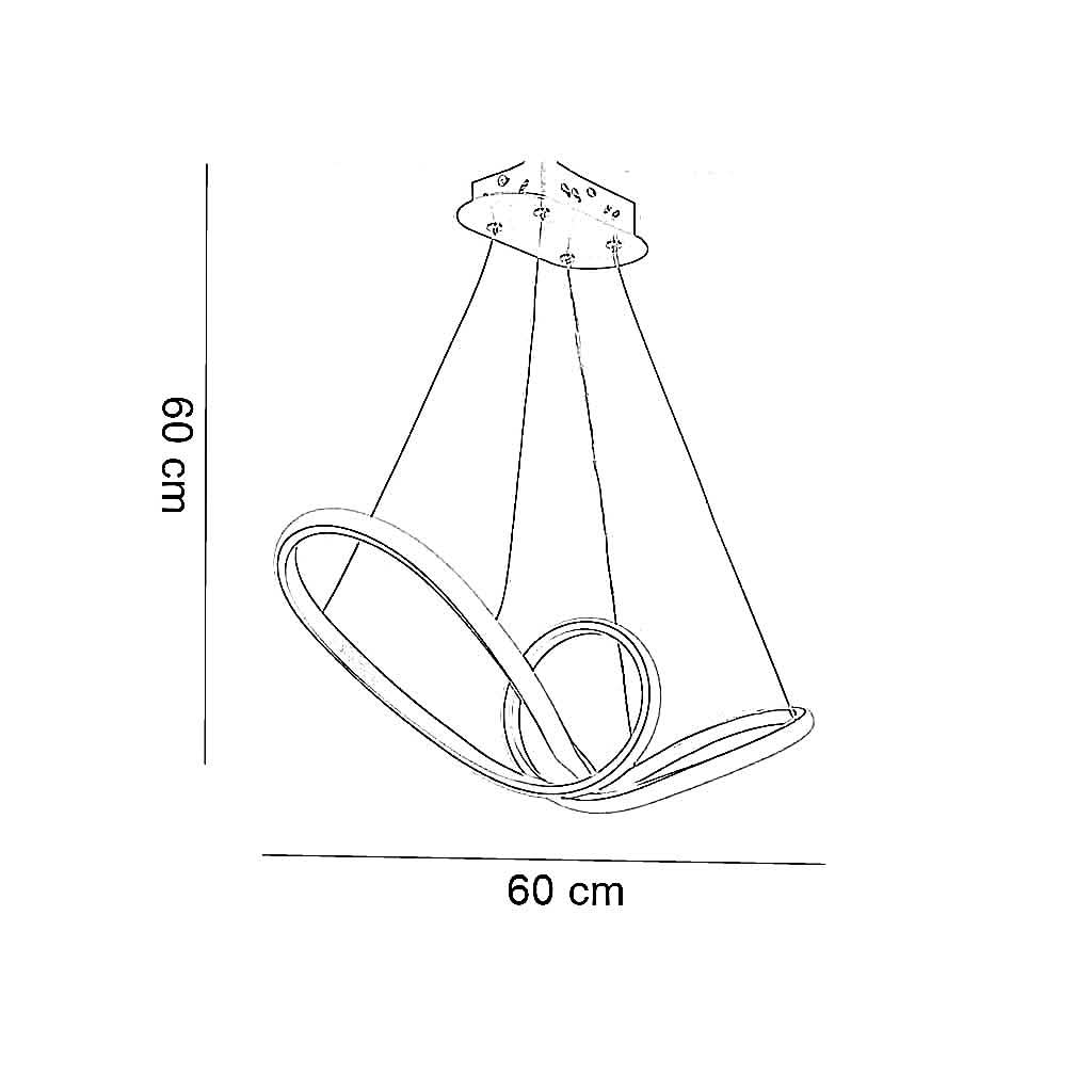 نجفة معدن و رابر، 60*60 سم- أسود