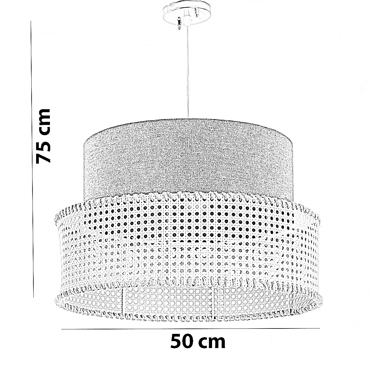 نجفة راتان، 50*75 سم