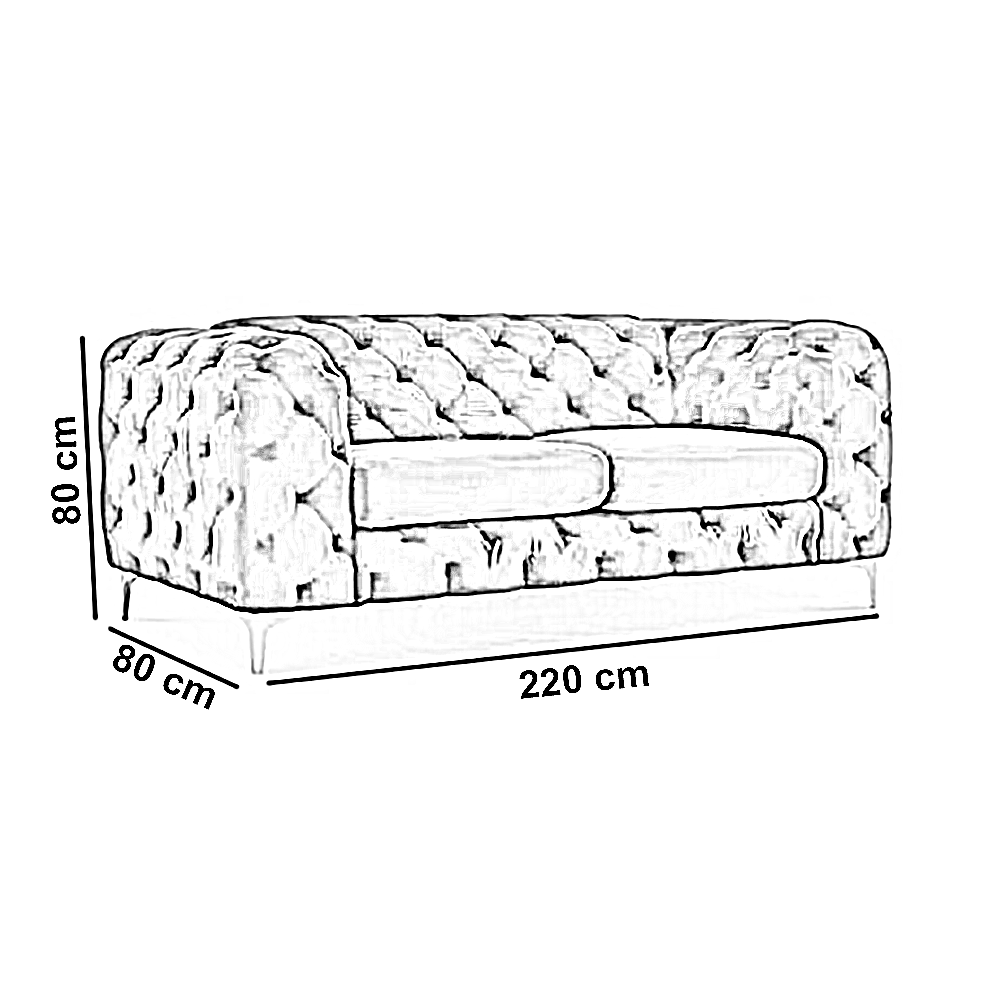 كنبة خشب زان أحمر، 220*80*80 سم