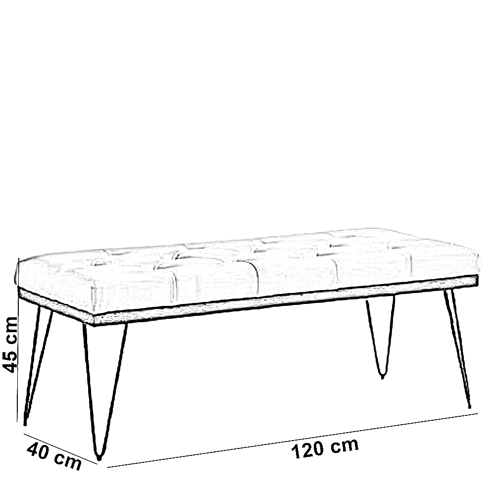 بانكيت معدن، 120*40*45 سم