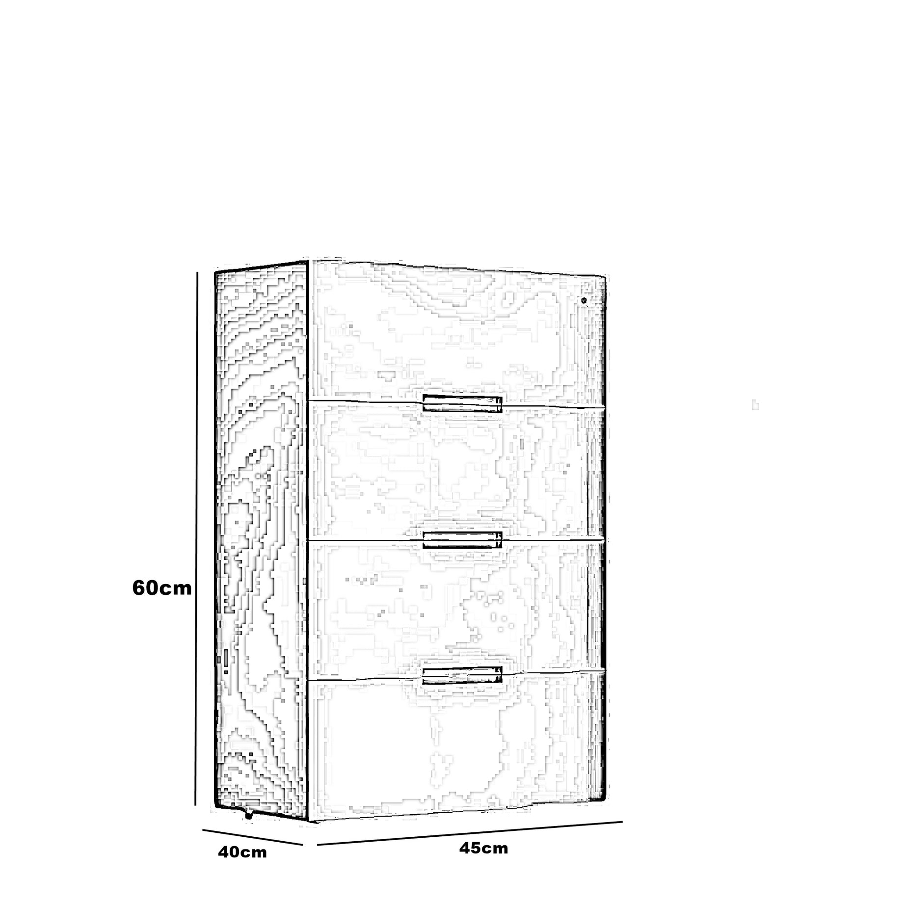 وحدة تخزين مكتبية، خشب  ام دي اف 45*40*60 سم