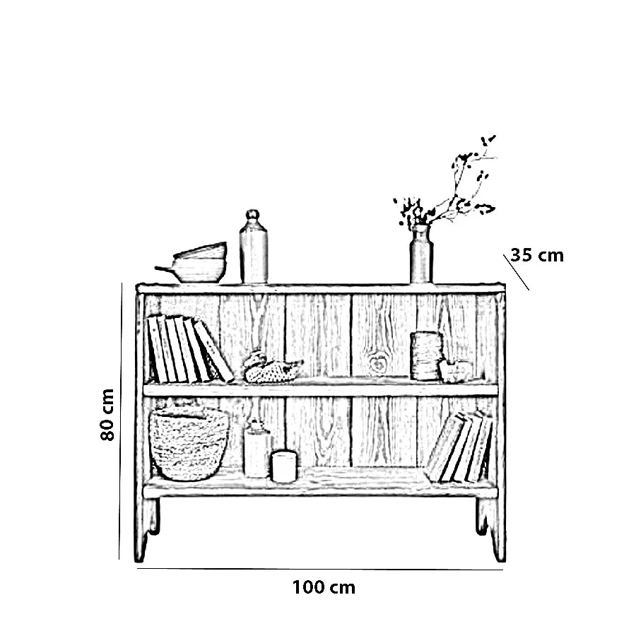 وحدة نخزين خشب موسكي، 100*35*80 سم
